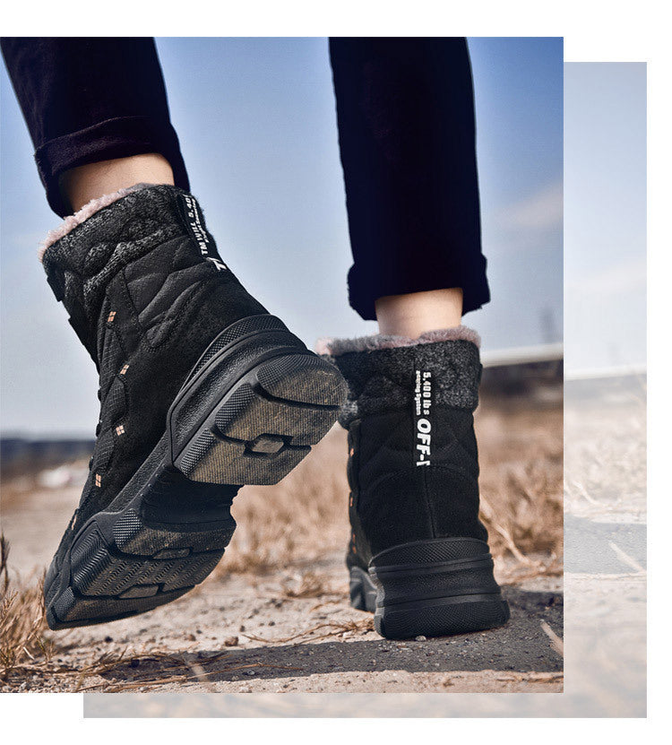 Men's Cotton  High-Top Plus Velvet Warm Snow Boots