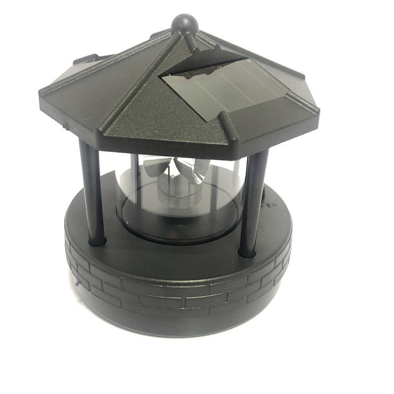 Solar Rotating Lighthouse Outdoor Light