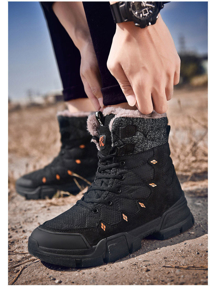 Men's Cotton  High-Top Plus Velvet Warm Snow Boots
