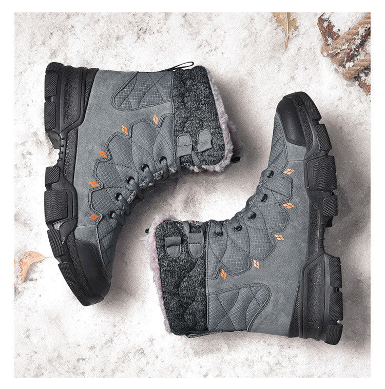 Men's Cotton  High-Top Plus Velvet Warm Snow Boots