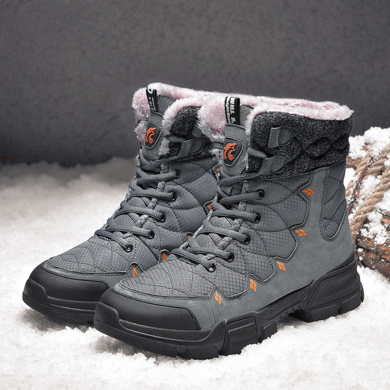 Men's Cotton  High-Top Plus Velvet Warm Snow Boots
