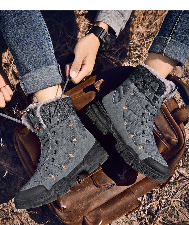 Men's Cotton  High-Top Plus Velvet Warm Snow Boots