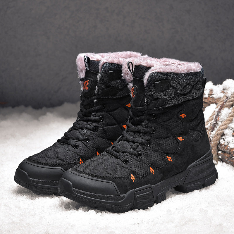 Men's Cotton  High-Top Plus Velvet Warm Snow Boots