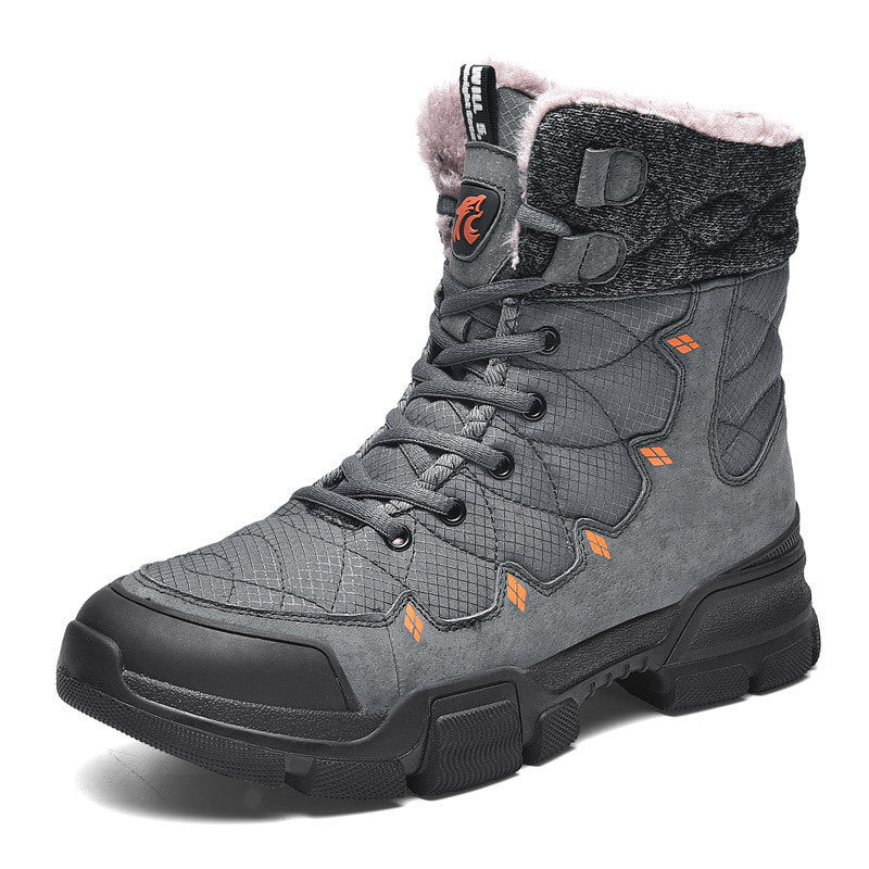 Men's Cotton  High-Top Plus Velvet Warm Snow Boots