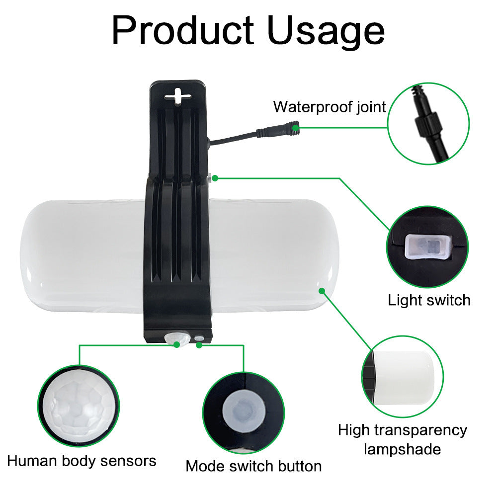 Three Lighting Modes Sensor Outdoor Solar Floodlight