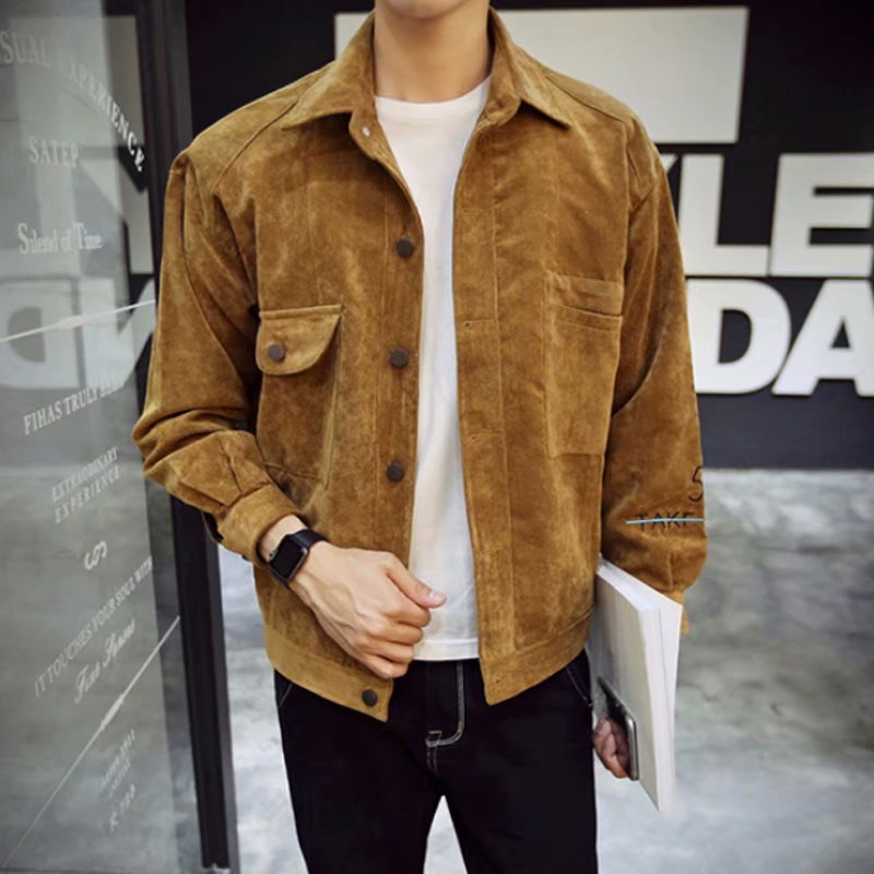 Jackets Men Single Breasted Pockets