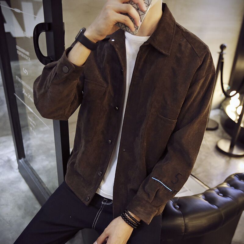 Jackets Men Single Breasted Pockets